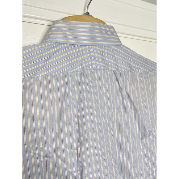 Brooks Brothers Makers And Merchants Mens Slim Button Down Blue Stripes 16/33 - Picture 5 of 5